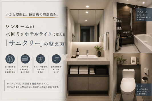 小さな空間に、最高級の清潔感を。ワンルームの水回りをホテルライクに変える「サニタリー」の整え方